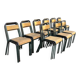(Lot) 26 old school/bistro chairs Stella