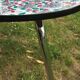 Duo of chairs formica patterns flowers graffiti