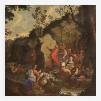 Tableau du XVIIIe siècle, Moïse puisant l'eau du Rocher