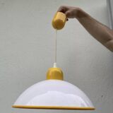 Targetti Sankey white and yellow glass pendant light