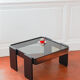 Vintage coffee table by Gianfranco Frattini for Cassina, grey lacquered beech.