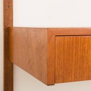 Danish mid-century teak shelving unit with a desk, 1970s