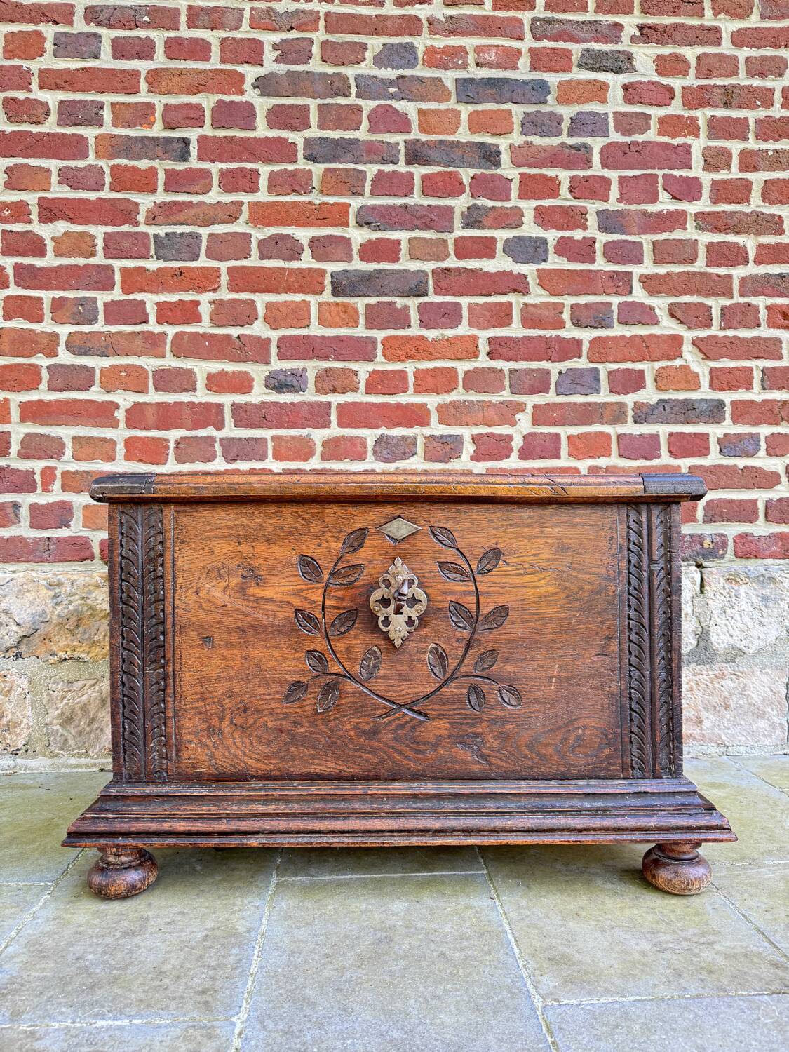 Chest In High Period Oak From XVII Eme Century