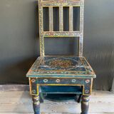 Polychrome wooden step stool