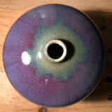 Enamelled ceramic vase signed Anne Marie Donaint Merlimont