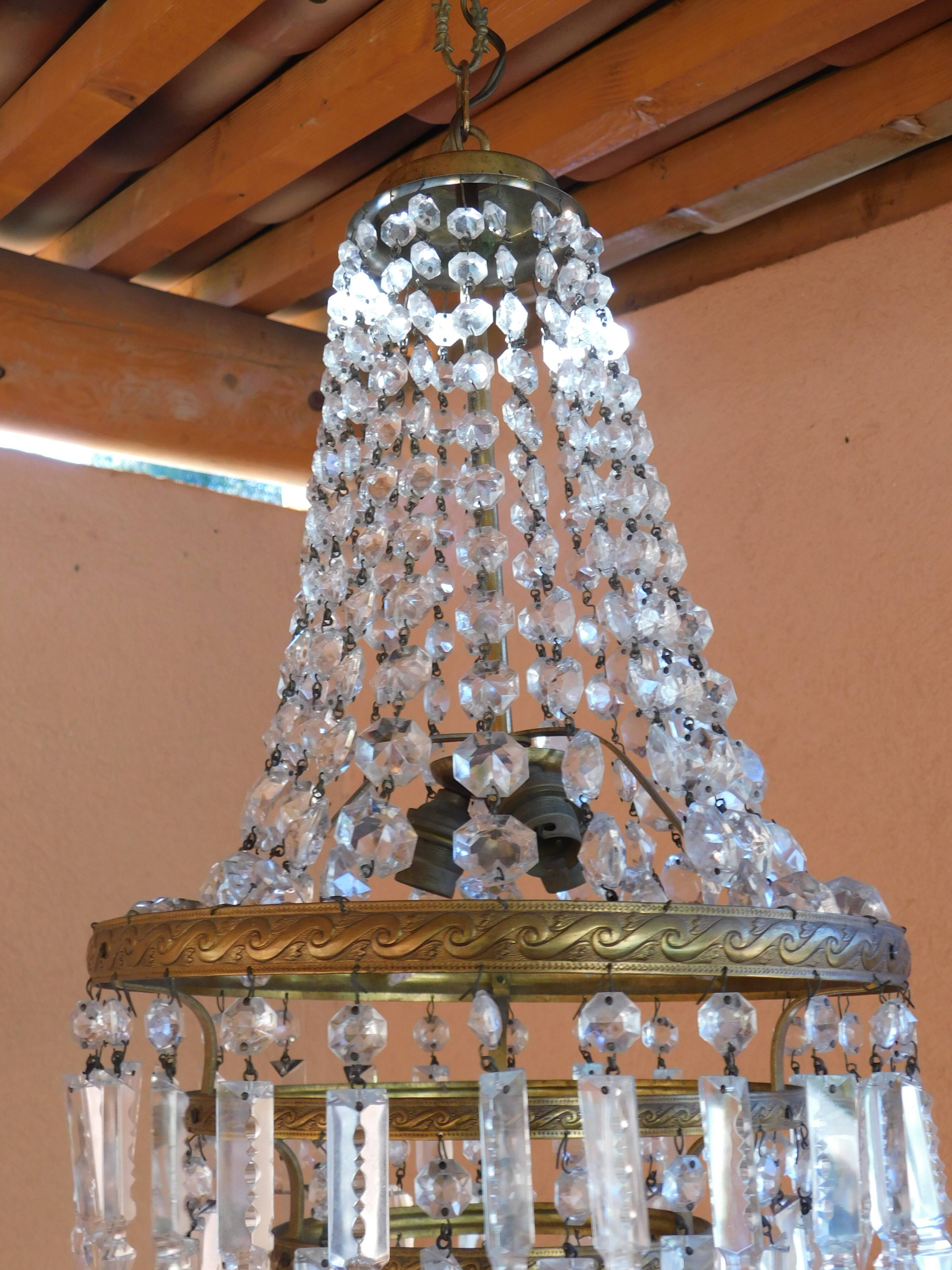 Balloon chandelier with tassels ø 30 cm