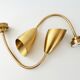 Pair of vintage 1970 solid brass appliques