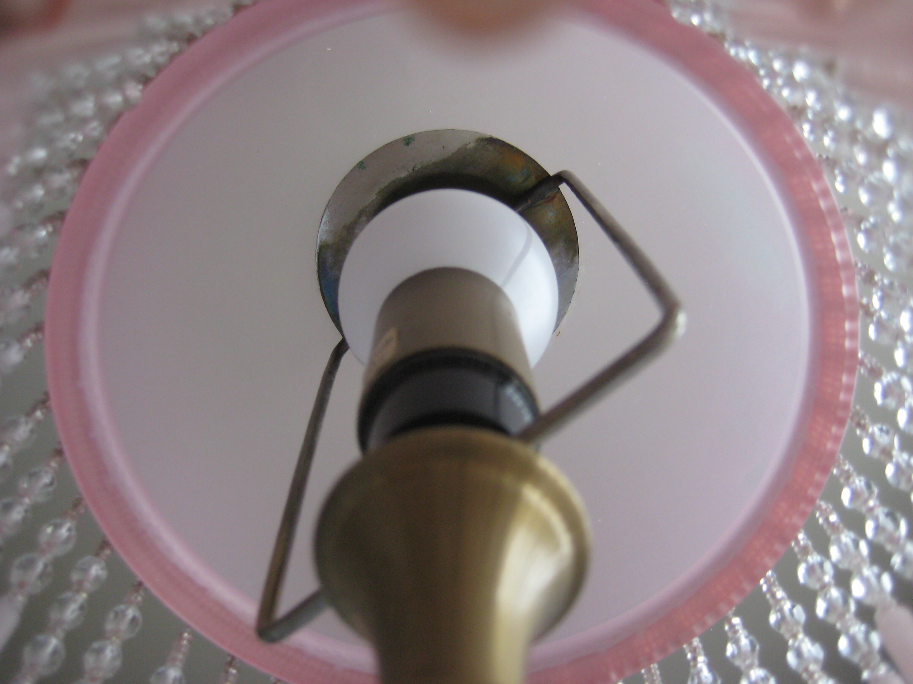 Brass bedside lamp with tassel