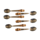 Set of 6 teaspoons bamboo 1960 mid century riviera