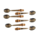 Set of 6 teaspoons bamboo 1960 mid century riviera
