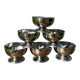 Vintage set of 6 stainless steel ice cream bowls