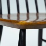 Tapiovaara Fanette style spindle teak chairs, set of 6