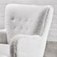 Fritz Hansen Model 1669 Lounge Chair In White Wool, Denmark 1940's