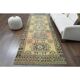 1970s Vintage Turkish Hand-Knotted Wool Cotton Orange Runner Rug 120x348