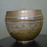 Cache pot "cygnes" en laiton