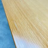 Table basse danoise pin age pieds eiffel bois