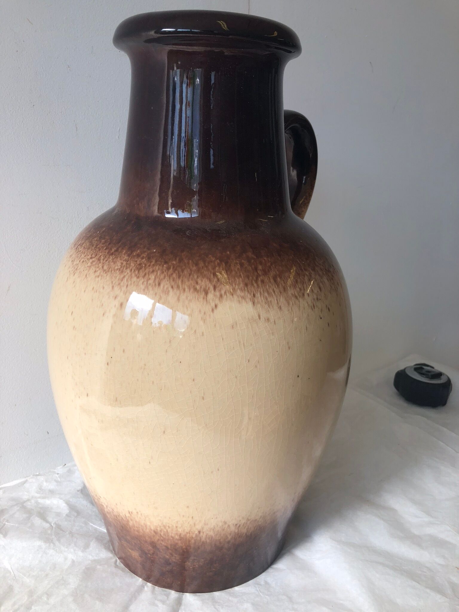 West Germany glazed ceramic 60s pitcher