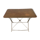 Folding iron garden table