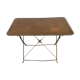 Folding iron garden table