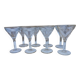 Set of 8 very thick antique stemmed glasses.