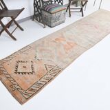 3x12 Pale Orange Beige Turkish Vintage Runner Rug, 86x352Cm SK 18322