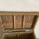 Coffre rotin et corde rafia structure bois - vintage