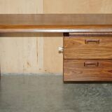 Mid-century modern right-angle desk in Brazilian wood.