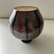 Ink blue round vase and bronze