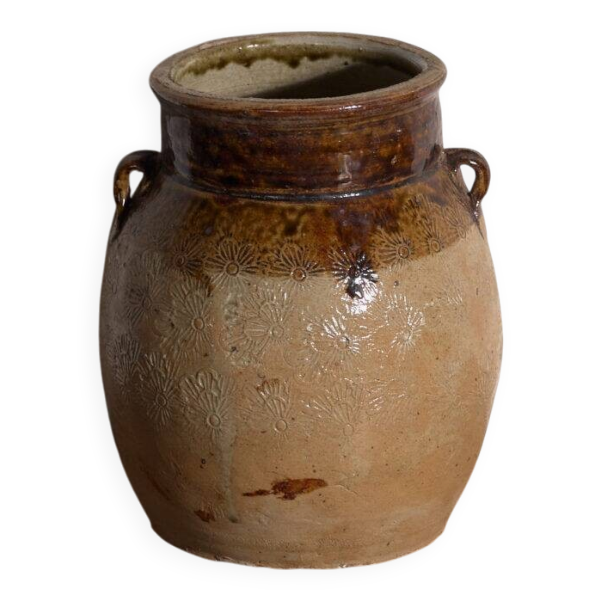Ancient Chinese glazed stoneware vase – China, circa 1900