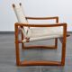 Mid-century mahogany safari chair by Burge Jensen for Bernstorffsminde M-belfabrik