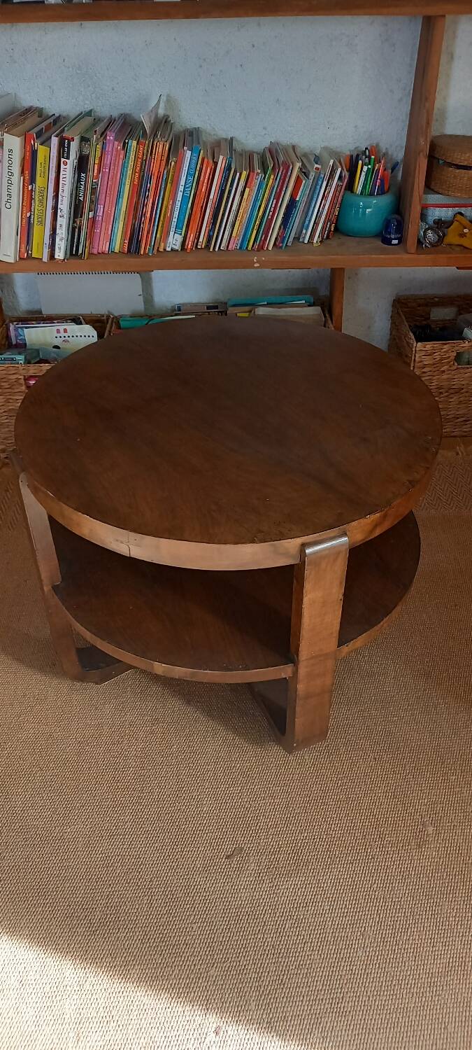 Double top round side table