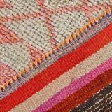 3x10 Turkish Pink & Orange Vintage Runner Rug, 91x316Cm