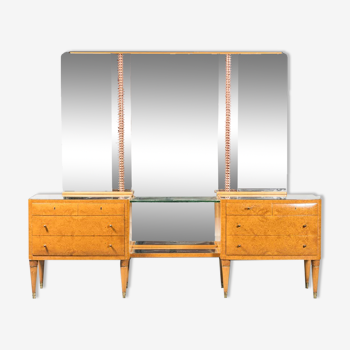 Chest of drawers wooden mirror 40