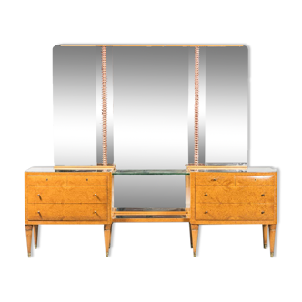 Chest of drawers wooden mirror 40