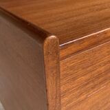 Scandinavian teak and rattan sideboard