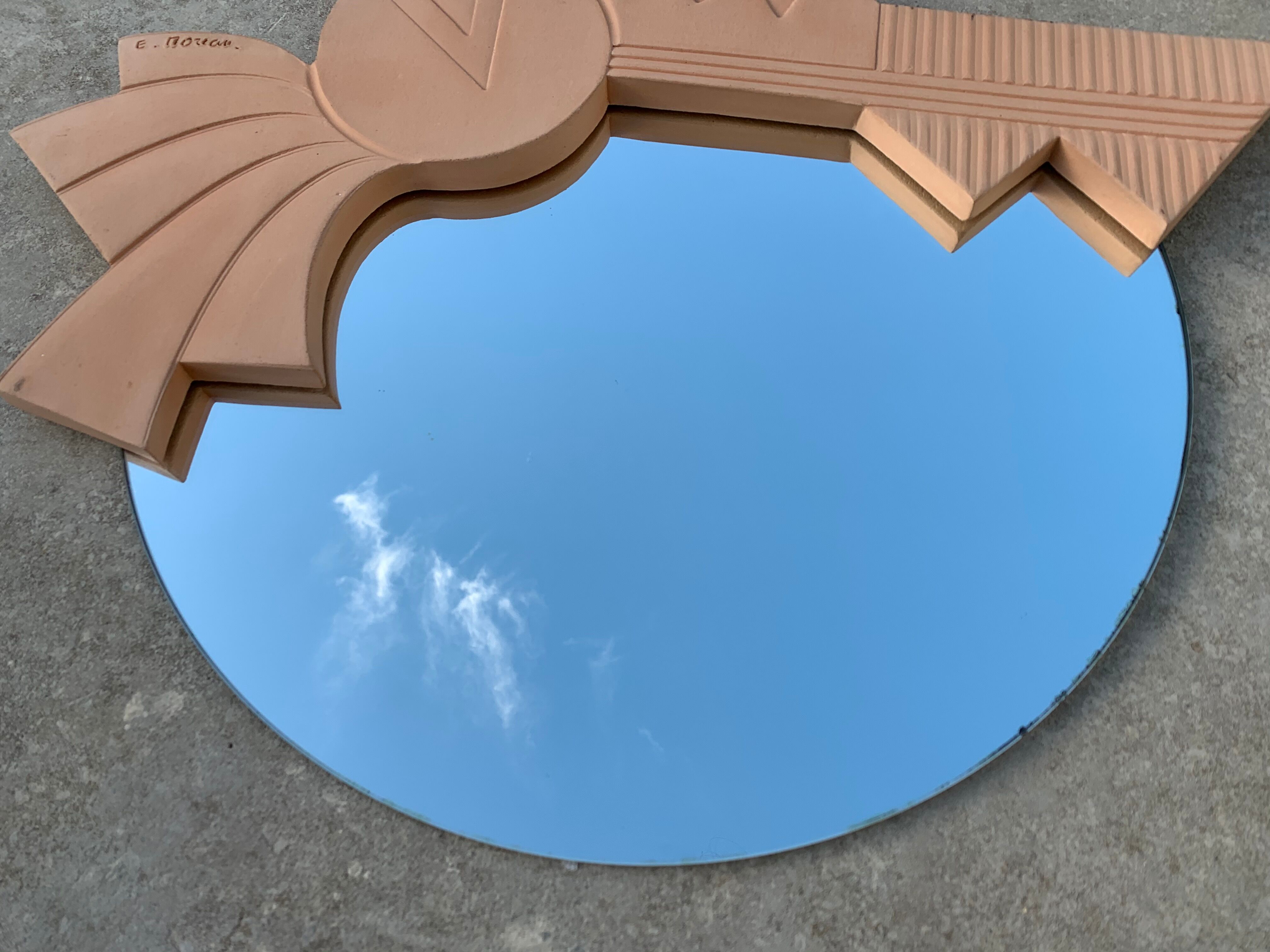 Mirror art deco style in sandstone