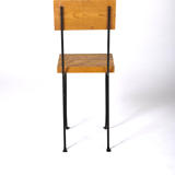 Chair in wood and black metal, 1990s