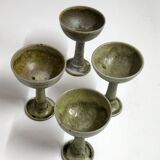 Series of 4 stoneware cups, 1970