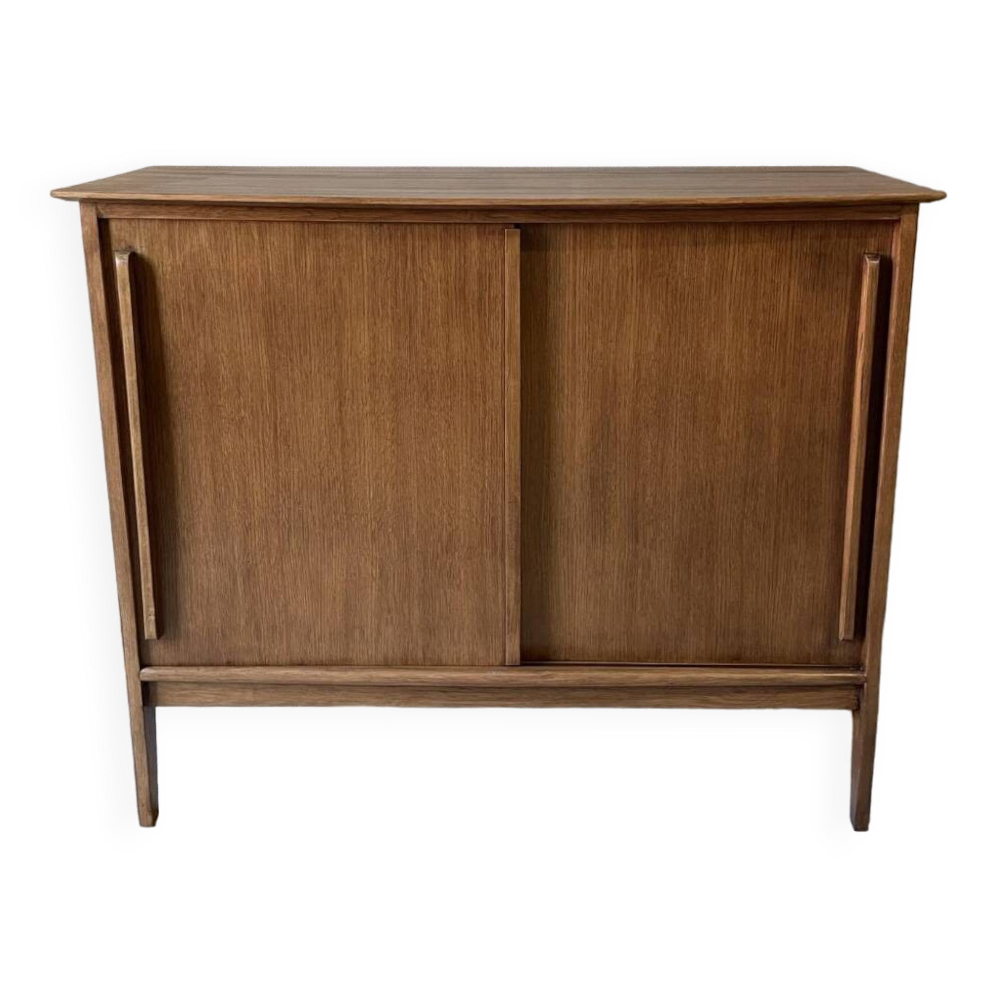 Vintage wooden sideboard sliding doors 60s