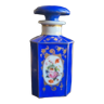Flacon de parfum en porcelaine de vieux paris fond bleu
