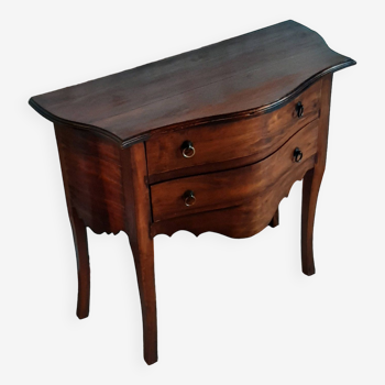 Pretty 2-drawer console chest of drawers - curved legs - Louis XVI imitation