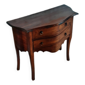 Jolie commode console 2 tiroirs - pieds galbés - Imitation Louis XVI