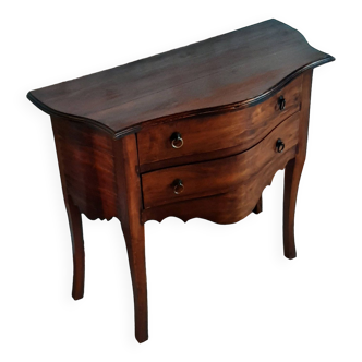 Pretty 2-drawer console chest of drawers - curved legs - Louis XVI imitation