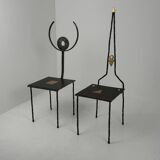 Pair of chairs by Jean-Jacques Argueyrolles