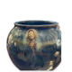 Raku Large Enamelled Ceramic Basin with Anthropomorphic Sockets