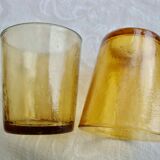 Carafe service and 15 vintage glasses