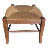 40s wooden and straw stool