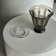 Smoked molded glass vase H:17cm