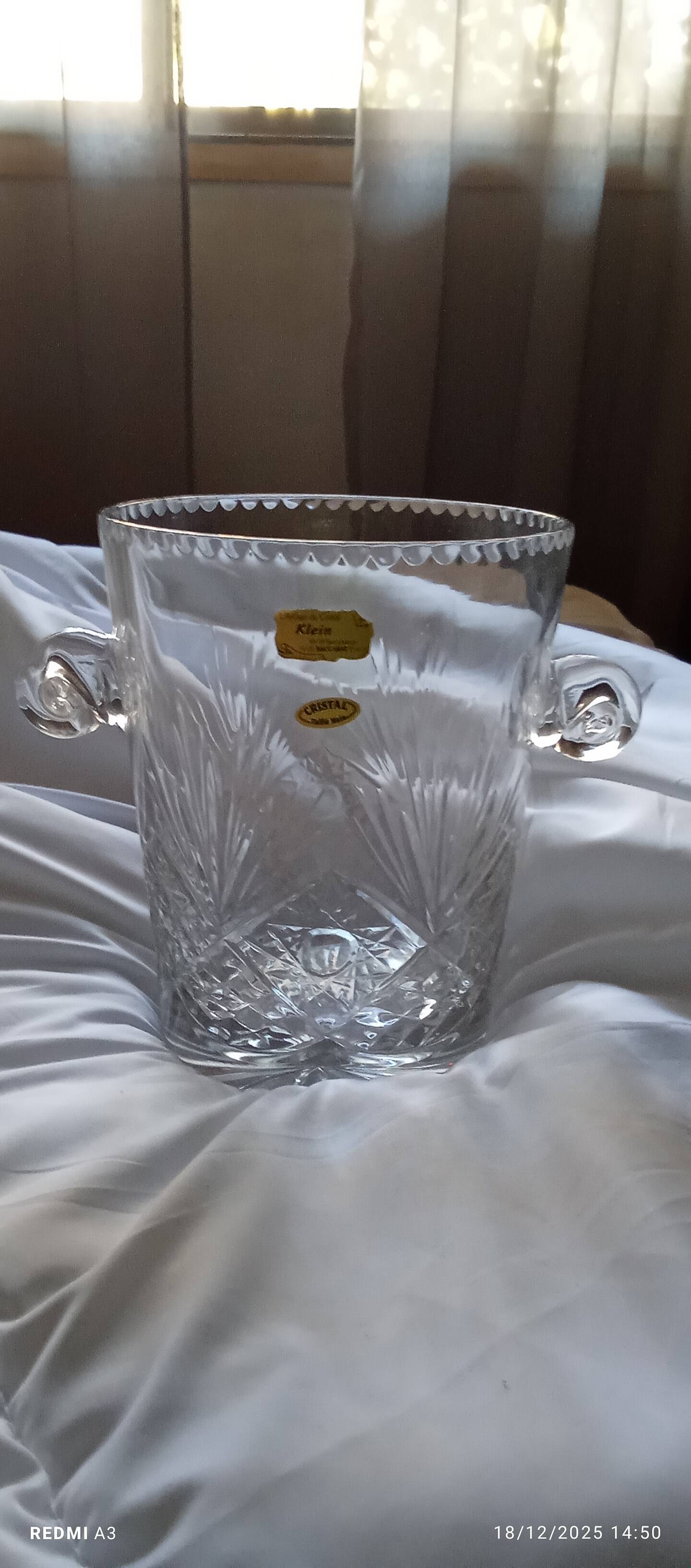 Valery Klein champagne bucket crystal baccarat
