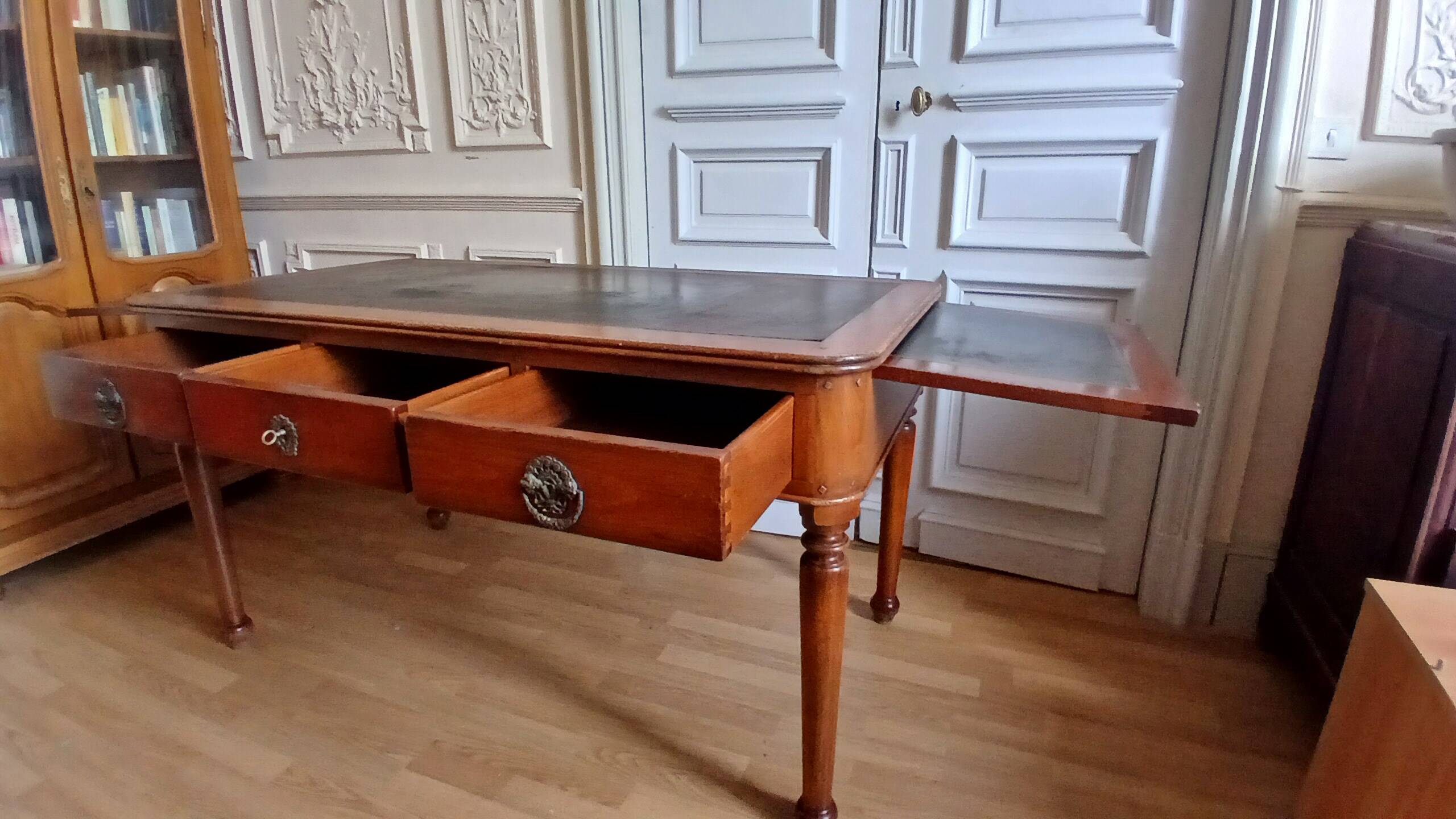 Louis Philippe Mahogany Desk, 19th Century
